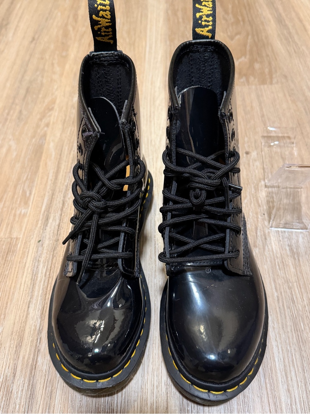 Dr. Martens 1460 Women Size US 5 EU 36 Black Patent Leather Boots New - Picture 5 of 8